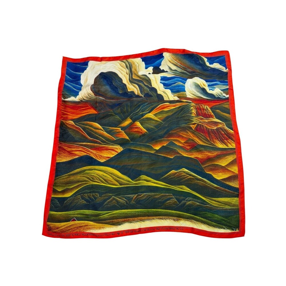 Tru West Rockmount Ranchwear Handmade 34" Silk Scarf Southwest Range by Haskell